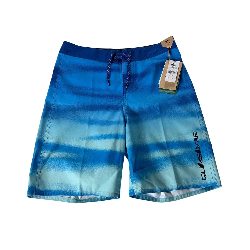 Quiksilver Everyday Fade Youth Boardshorts Size‎ 27 Blue Ombre Swim Trunks NEW